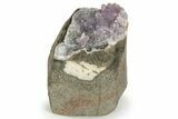 Amethyst Crystals on Sparkling Quartz Chalcedony - India #220068-1